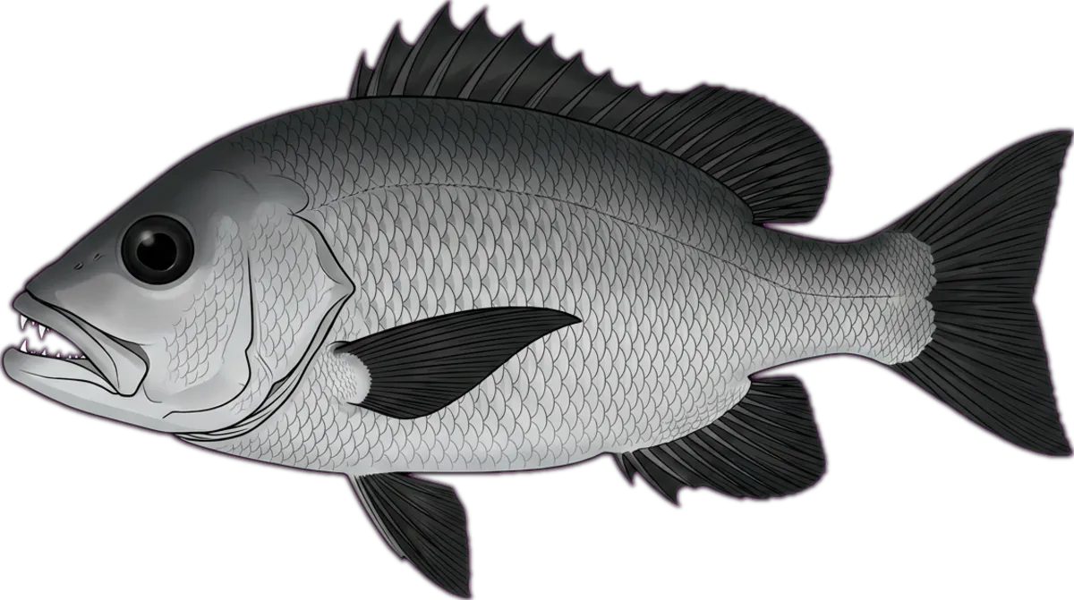 Black-and-white Snapper illustration