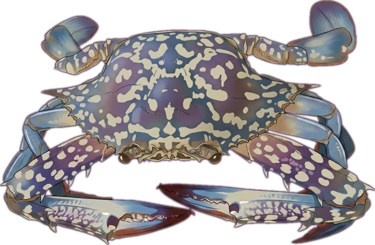 Blue Manna Crab illustration