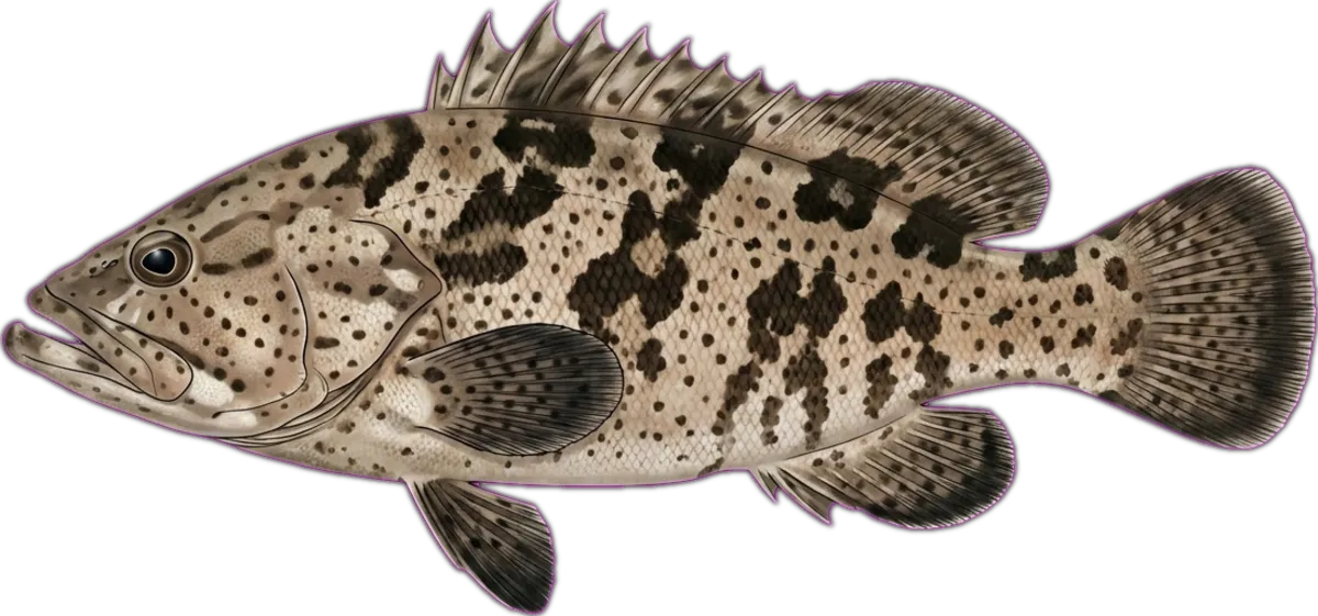 Camouflage Grouper illustration