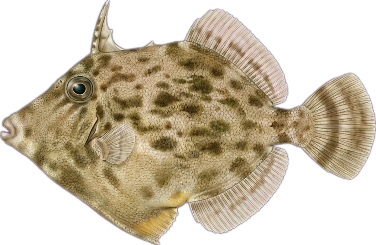 Fan-bellied Leatherjacket illustration