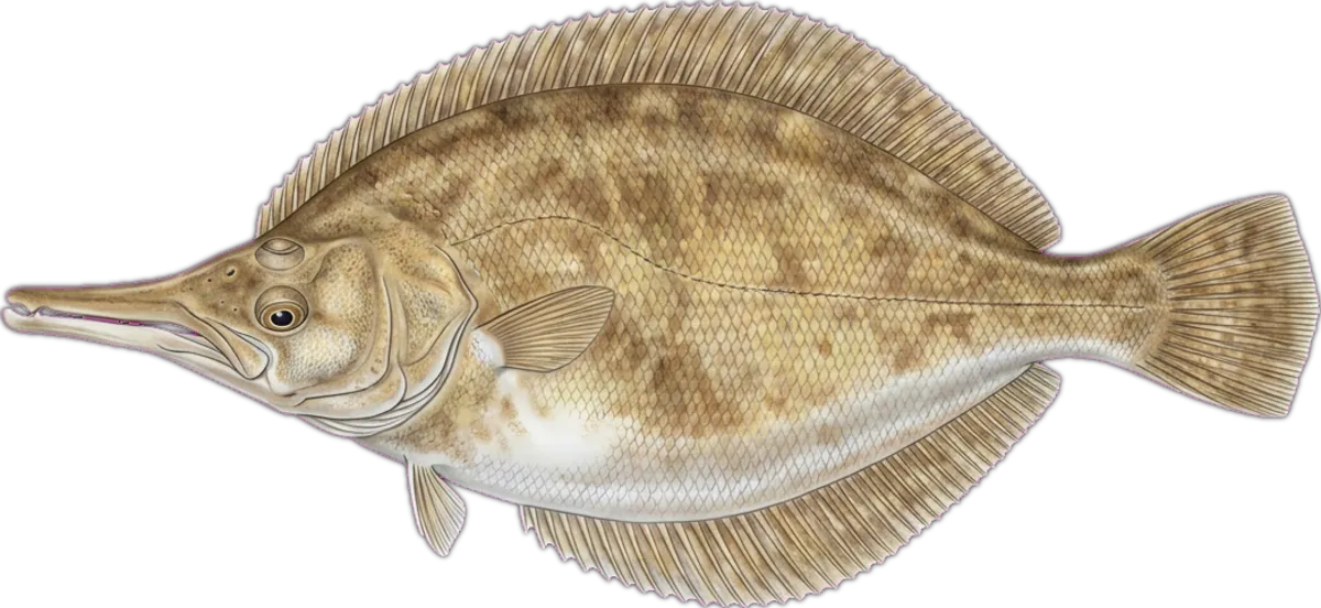 Long-snouted Flounder illustration