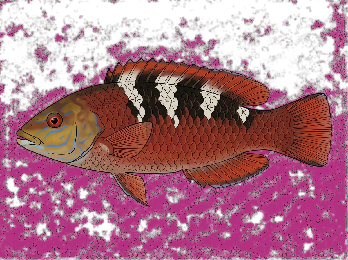 Luculentus Wrasse illustration