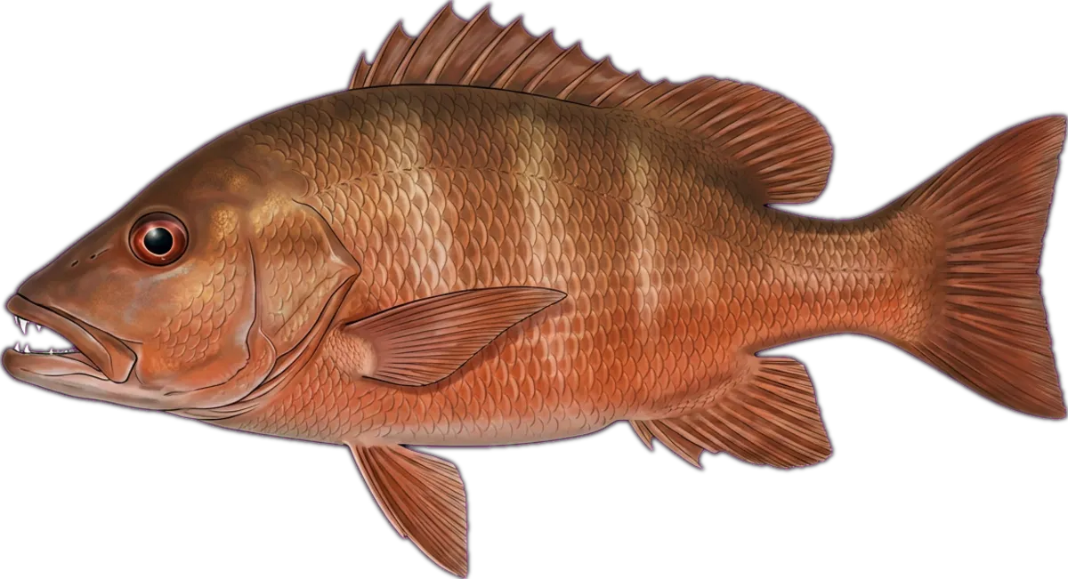 Mangrove Red Snapper illustration