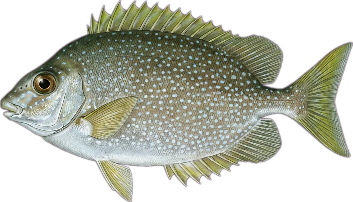 Mottled Rabbitfish illustration