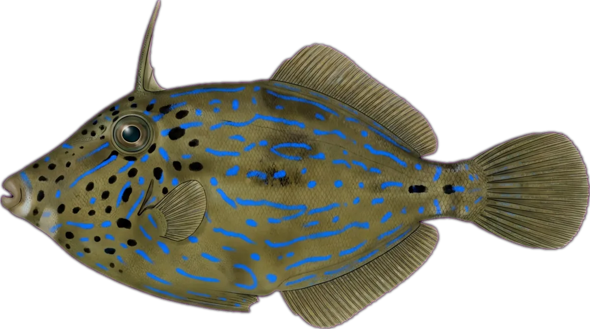 Scribbled Leatherjacket illustration