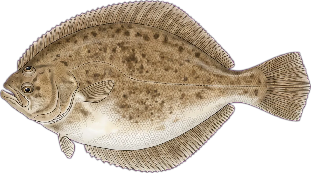 Small-toothed Flounder illustration